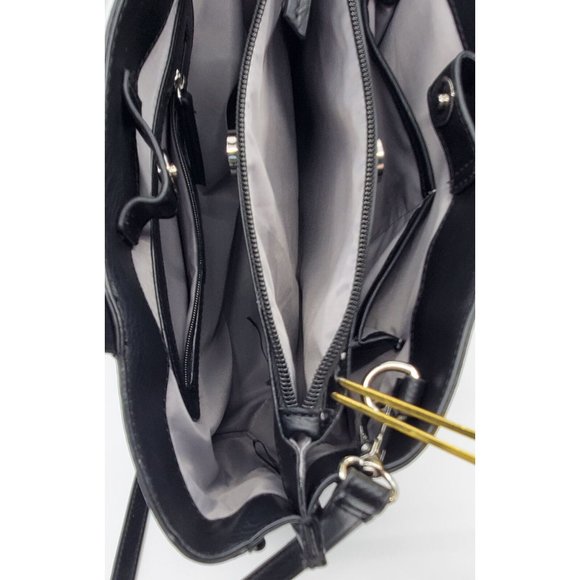 NWOT Inc Black Judith Stud Satchel $89.50 - Picture 6 of 6